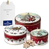 Villeroy & Boch – Winter Collage Accessoires Gebäckdosen Set 3 Teilig Weihnachten, Dosen, Keksdosen, Weihnachtsdosen,...